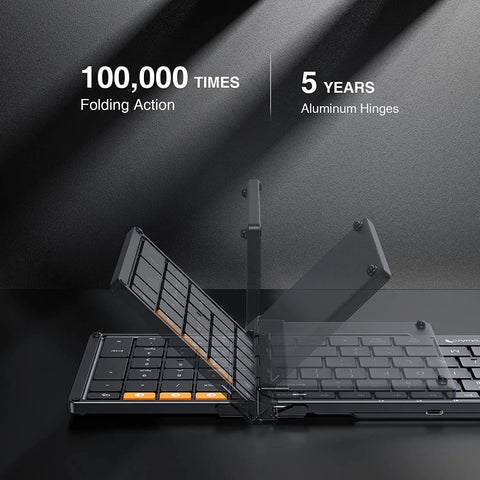 Folding Keyboards With Numeric Keypad Bluetooth Wireless