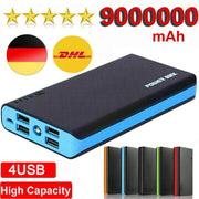 9000000mAh Powerbank Externer Batterie Ladegerat ZusatzAkku 4 USB Fur Alle Handy